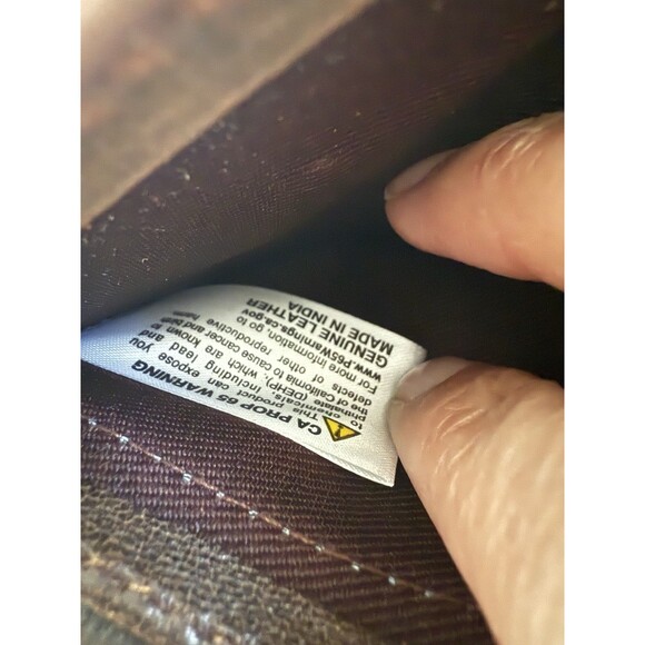 American Bison Men's Bison Head Concho Bifold Brown Leather Wallet NIB Tooled - Picture 10 of 12